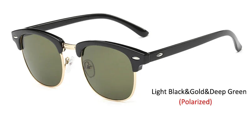 LeonLion  Polarized Unisex Semi-Rimless Sunglasses