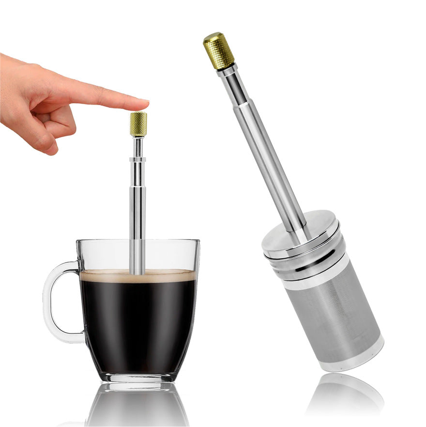 FinalPress Coffee inf Infuser Stainless Steel Filter Coffee Machine Drip Bags Infuser Portable Brewer for Hot Cold Filter Holder