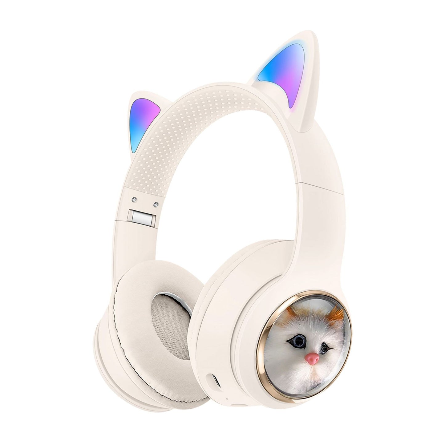 AKZ-09 Earphones Space Cabin Cartoon Simulation Cat Bluetooth Headwear Large Battery Earphones Foldable