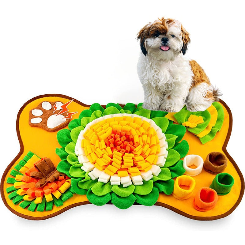 Pet dog sniffing toy mat cat and dog sniffing mat washable fun food hiding puzzle sniffing mat