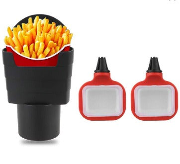 Automotive supplies car mounted French fries cup air outlet cup holder storage box phone key storage box