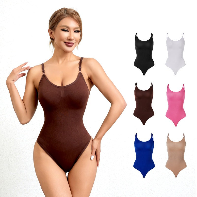 Hot selling seamless shapewear, waist cinching and hip lifting, plus size triangle pants, suspender straps, tight fitting corset