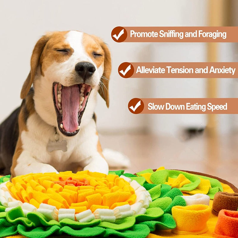 Pet dog sniffing toy mat cat and dog sniffing mat washable fun food hiding puzzle sniffing mat