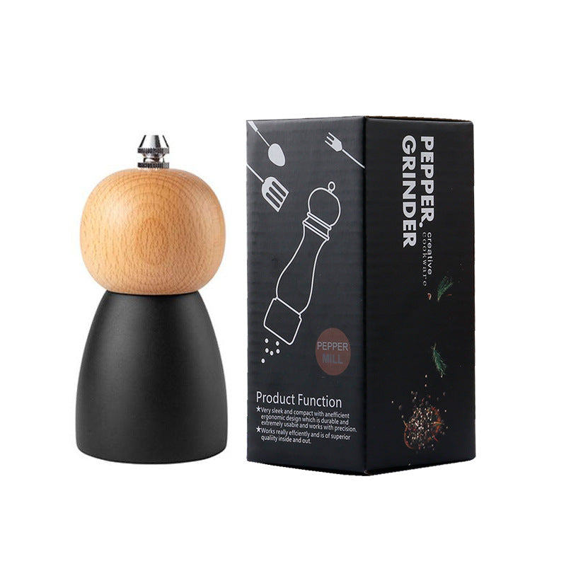 Kitchen Adjustable Coarseness Wood Pepper Grinder Mill Wooden Manual Sea Ceramic Grinding Mechanism Salt Mill