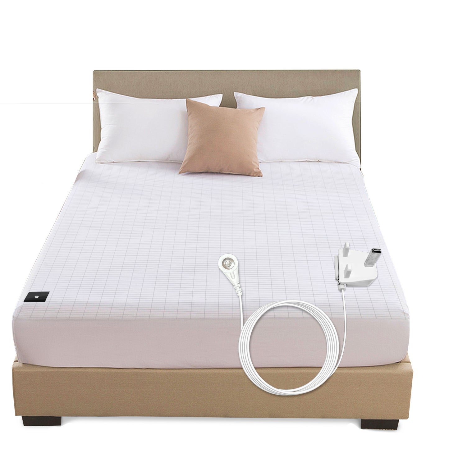 Grounding sheet, gas conductive bed sheet