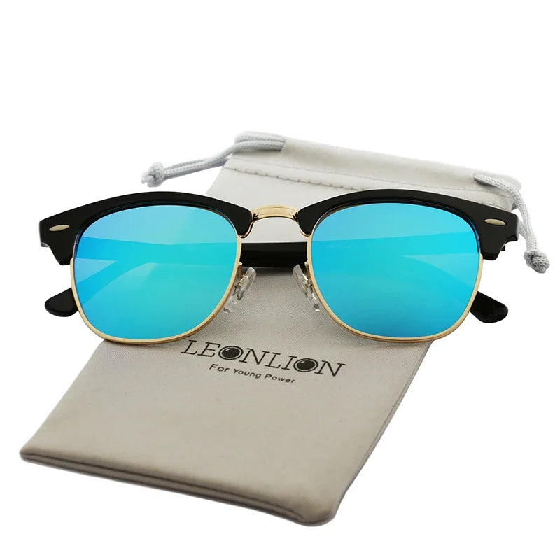 LeonLion  Polarized Unisex Semi-Rimless Sunglasses